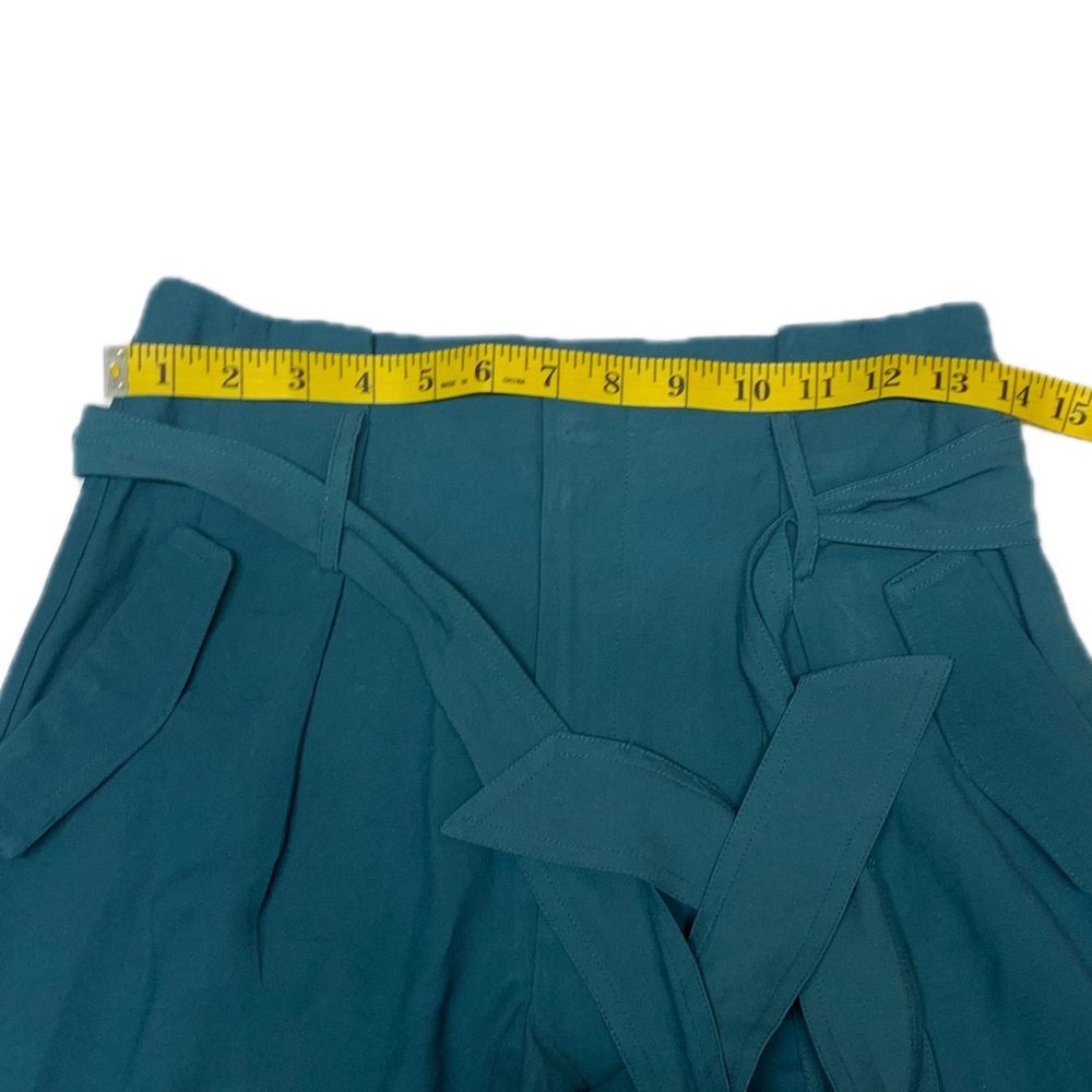 A New Day Teal Paperbag Waist Belted Shorts | High Rise Size 4 - Picture 9 of 15